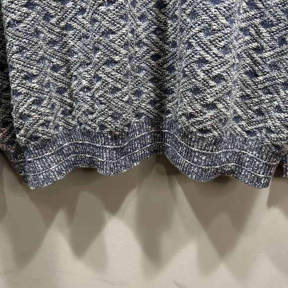 VTG SHENANDOAH Mens XXL Blue Gray Lattice Knit Cotton Blend Crew Neck Sweater US - Picture 6 of 12